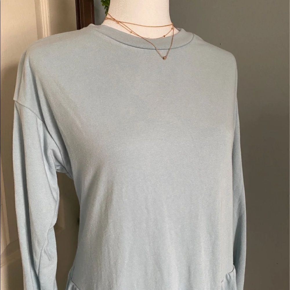 [wild fable] acid wash long sleeve sweater dress - Picture 2 of 3